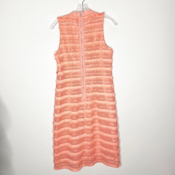 J. Crew Fringe Mock Neck Sleeveless Dress 4 Tall - Picture 3 of 7